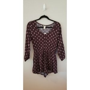 Maroon and Pink Romper